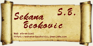 Sekana Beoković vizit kartica